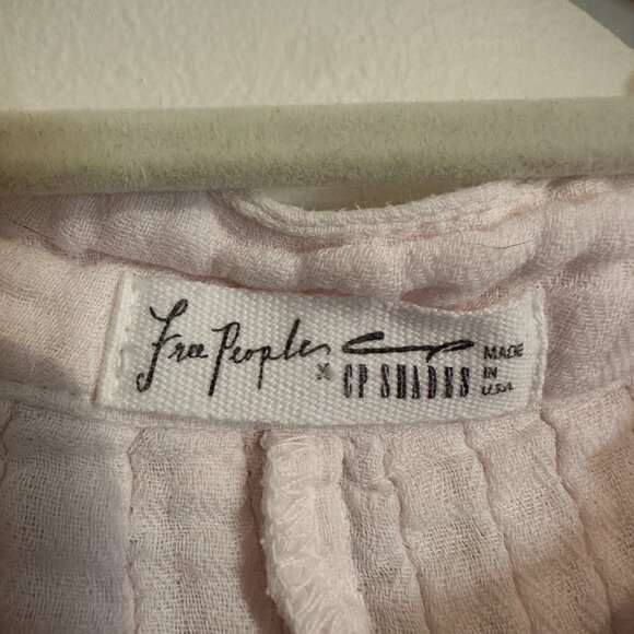 CP Shades X Free People Yoko Tunic Dress Pintuck Lagenlook Boho Pink - Large - Picture 4 of 7